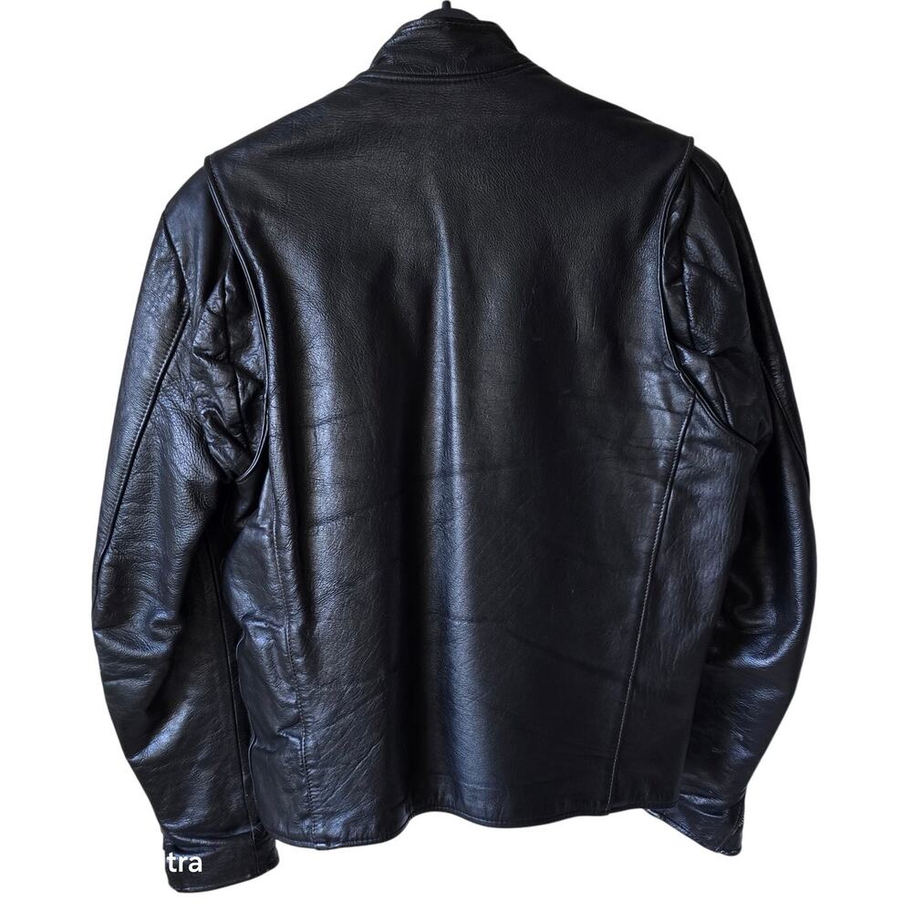 Vintage 60's Excelled Black Leather Motorcycle Jacket Made in USA Men's 38 - Picture 2 of 10